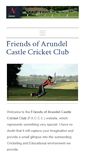 Mobile Screenshot of cricketatarundelcastle.co.uk